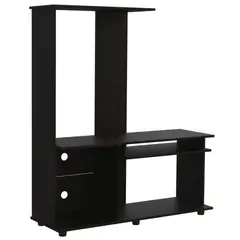 FMFURNITURE - Estante TV 50" Con 5 Repisas - Negro 140x120x40 cm