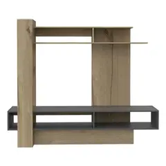 FMFURNITURE - Estante 60" Con 4 Repisas Fm-004C- Cafe Claro / Plomo