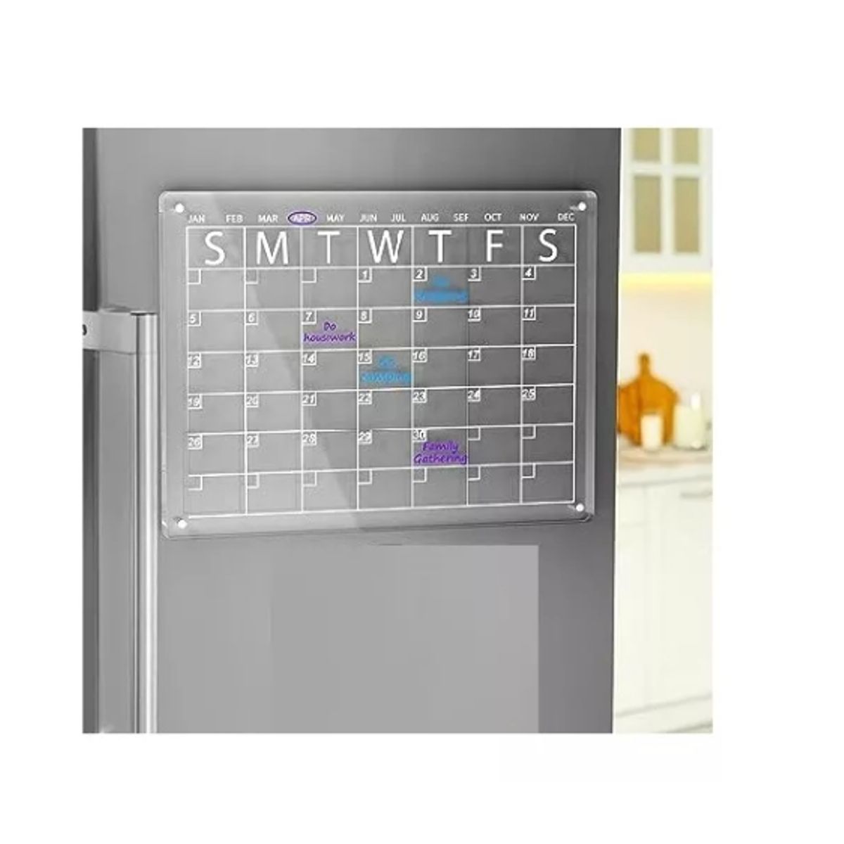 GENERICO - Pizarra Acrílica Calendario Mensual Magnético Refrigerador