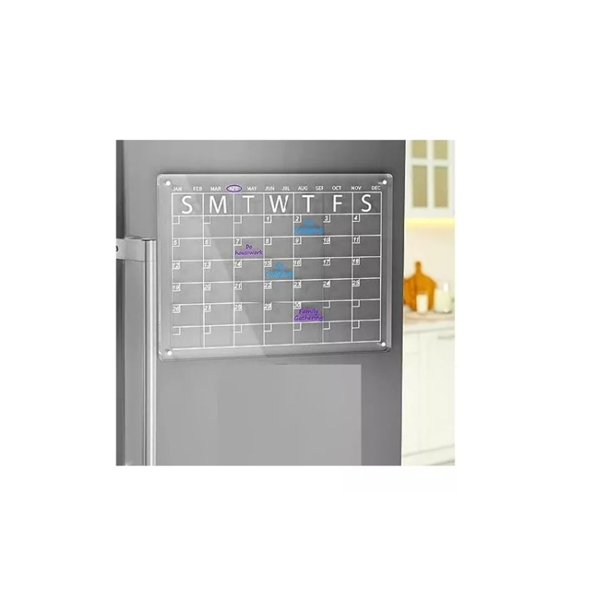 GENERICO - Pizarra Acrílica Calendario Mensual Magnético Refrigerador