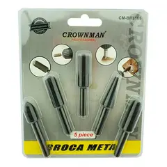 GENERICO - Set Kit Juego De Broca Para Metal 5 Piezas Crownman