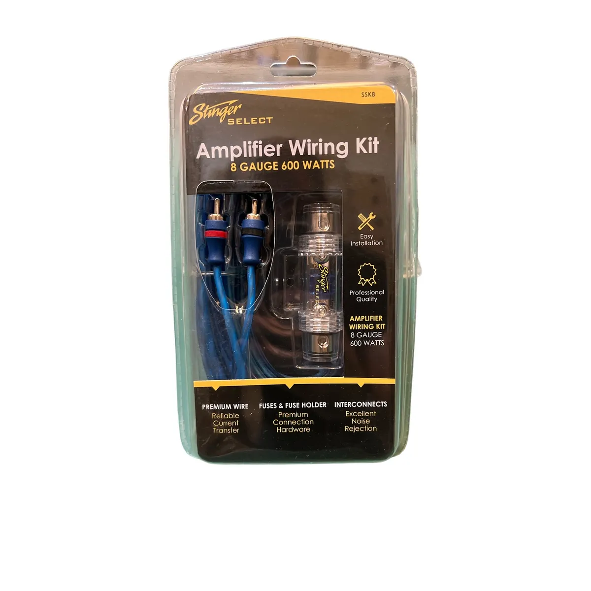 GENERICO - Kit De Cables Instalacion Stinger Ssk8 De 8 Gauge GENERICO