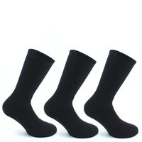 Calcetín Algodón Deportivo Tri-Pack Negro