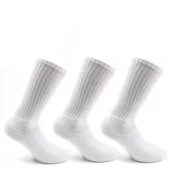 PERUGGI - Calcetín Algodón Deportivo Tri-Pack Blanco