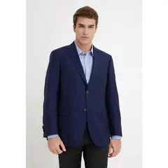 TRIAL - Chaqueta Hombre Formal Lana S100'S Liso Slim Mix&Color Azul