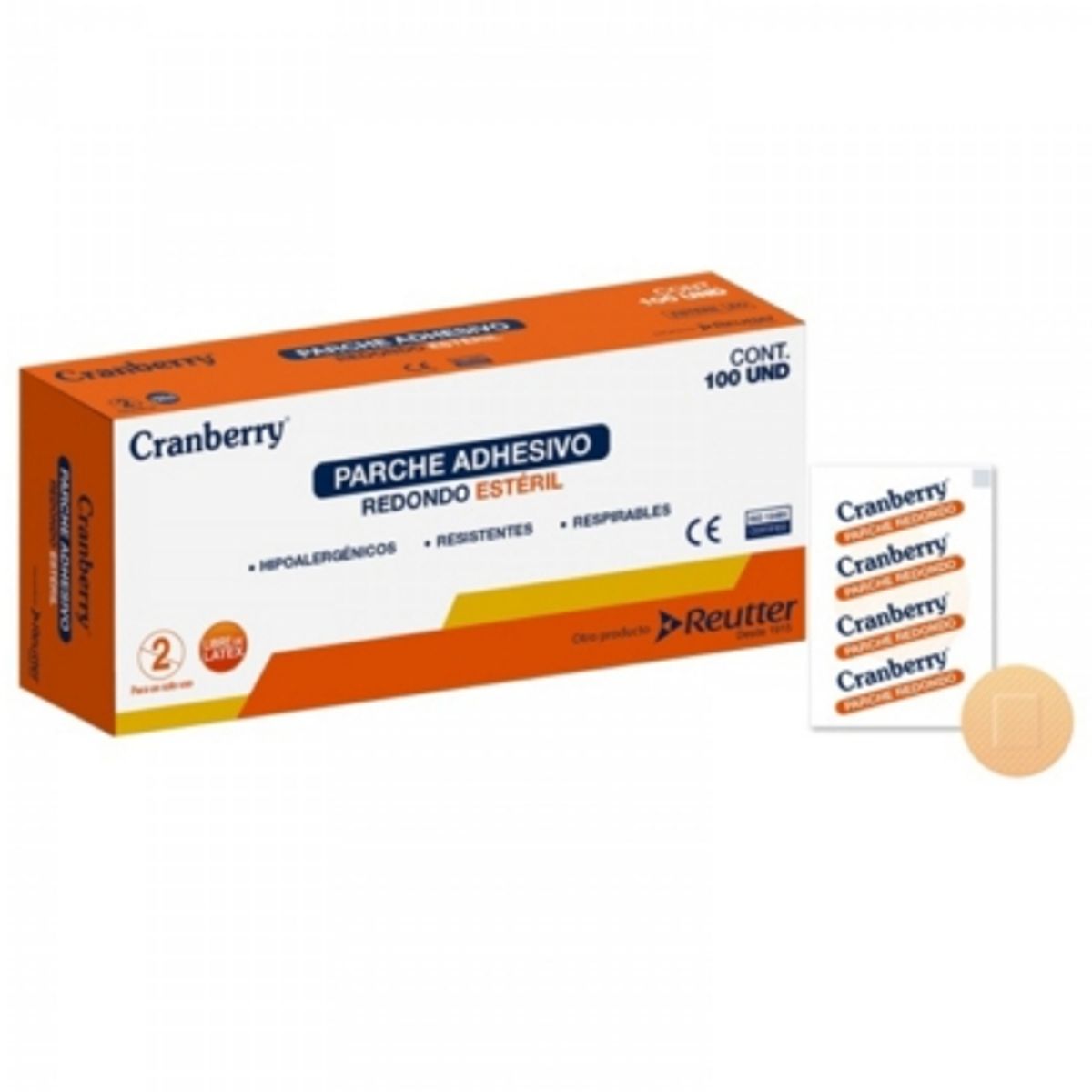 CRANBERRY - Parche Curita Redondo Vacunas Cranberry X100un…
