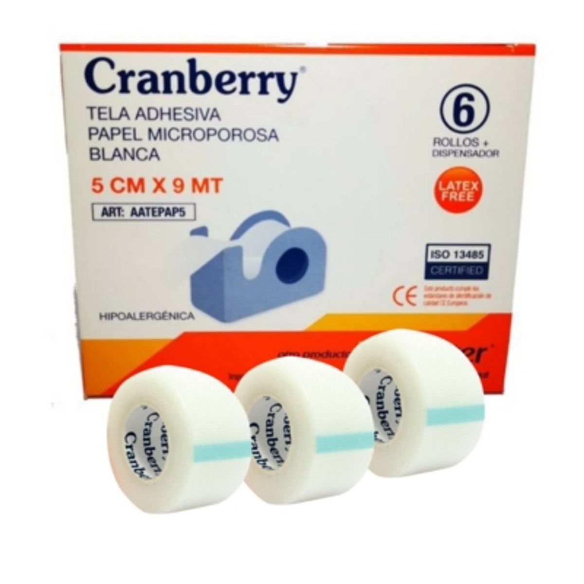 CRANBERRY - Tela Adhesiva Papel Microporosa 5 Cm Cranberry Pack 6 Unid.…