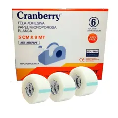 CRANBERRY - Tela Adhesiva Papel Microporosa 5 Cm Pack 6 Unid.…