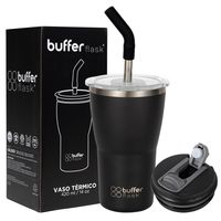 Termo Cafe Mug Buffer Vaso Termico 420ml Sellable - Negro