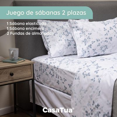 Imagen 2 del producto Sabanas Estampadas Ultra Suaves - Azul - 2 Plazas