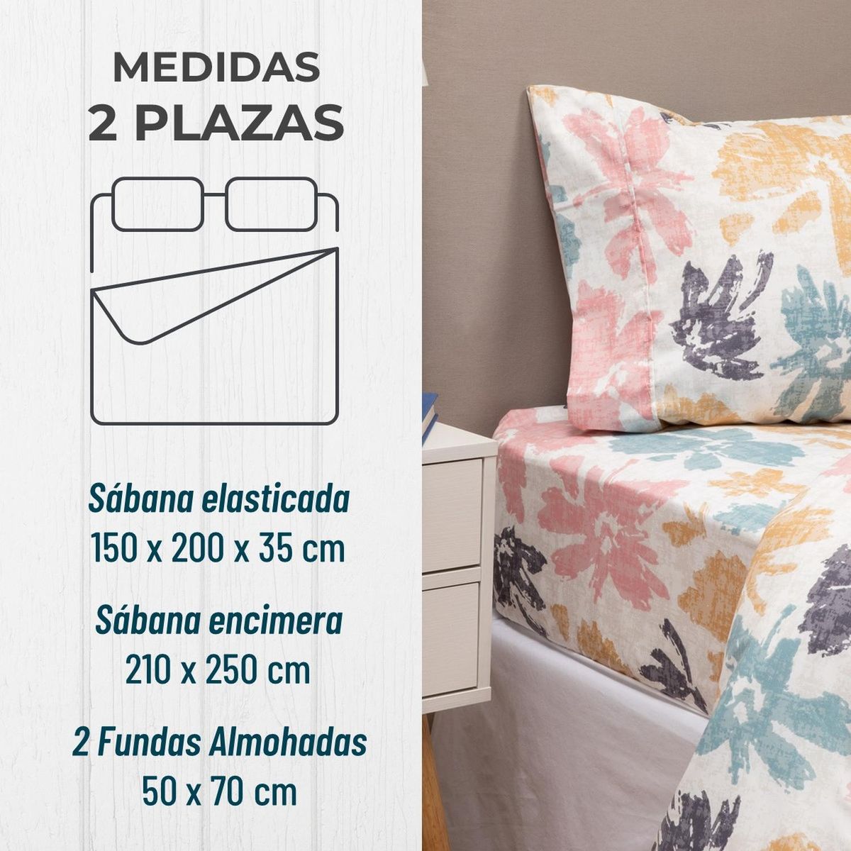 CASATUA - Sabanas Estampadas Casatua Ultra Suaves - Multicolor - 2 Plazas