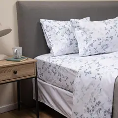 CASATUA - Sabanas Estampadas Ultra Suaves - Azul - Super King