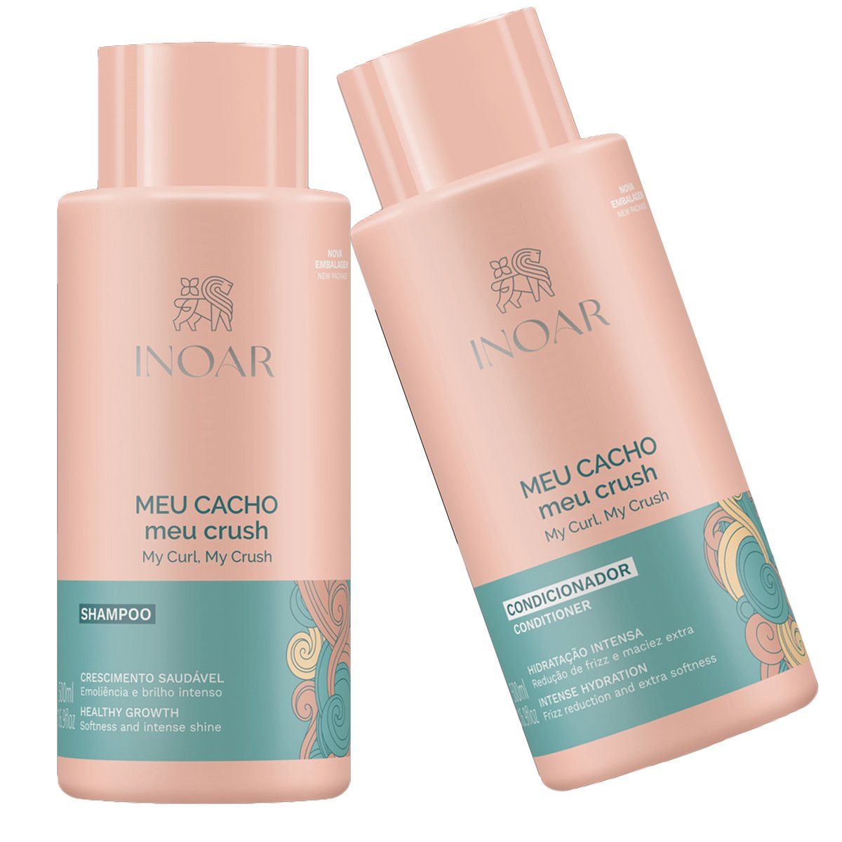INOAR - Meu Cacho Shampoo y Acondicionador Inoar 500 ml C/U INOAR