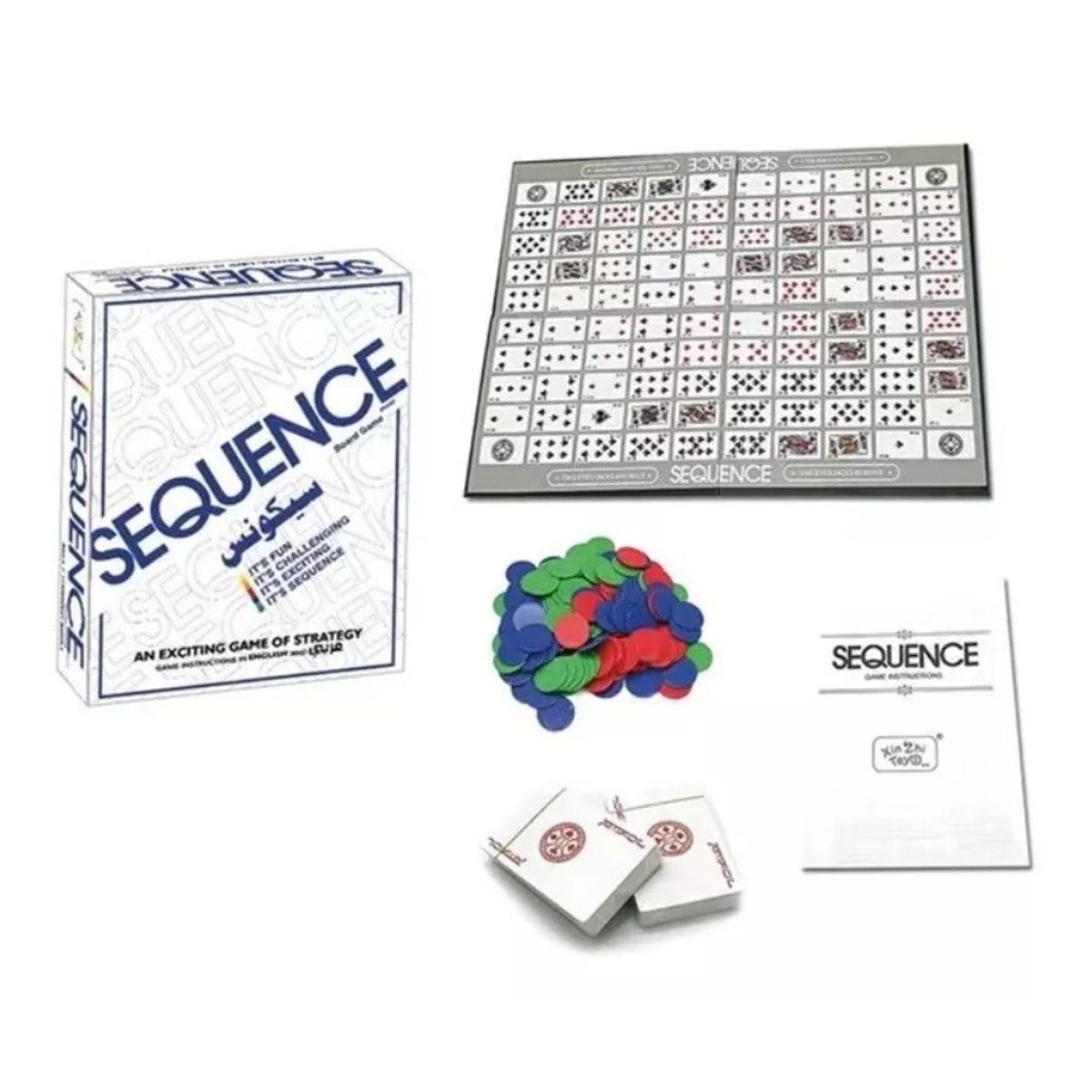 GENERICO - Juego De Cartas Sequence  Secuencia Juego De Mesa