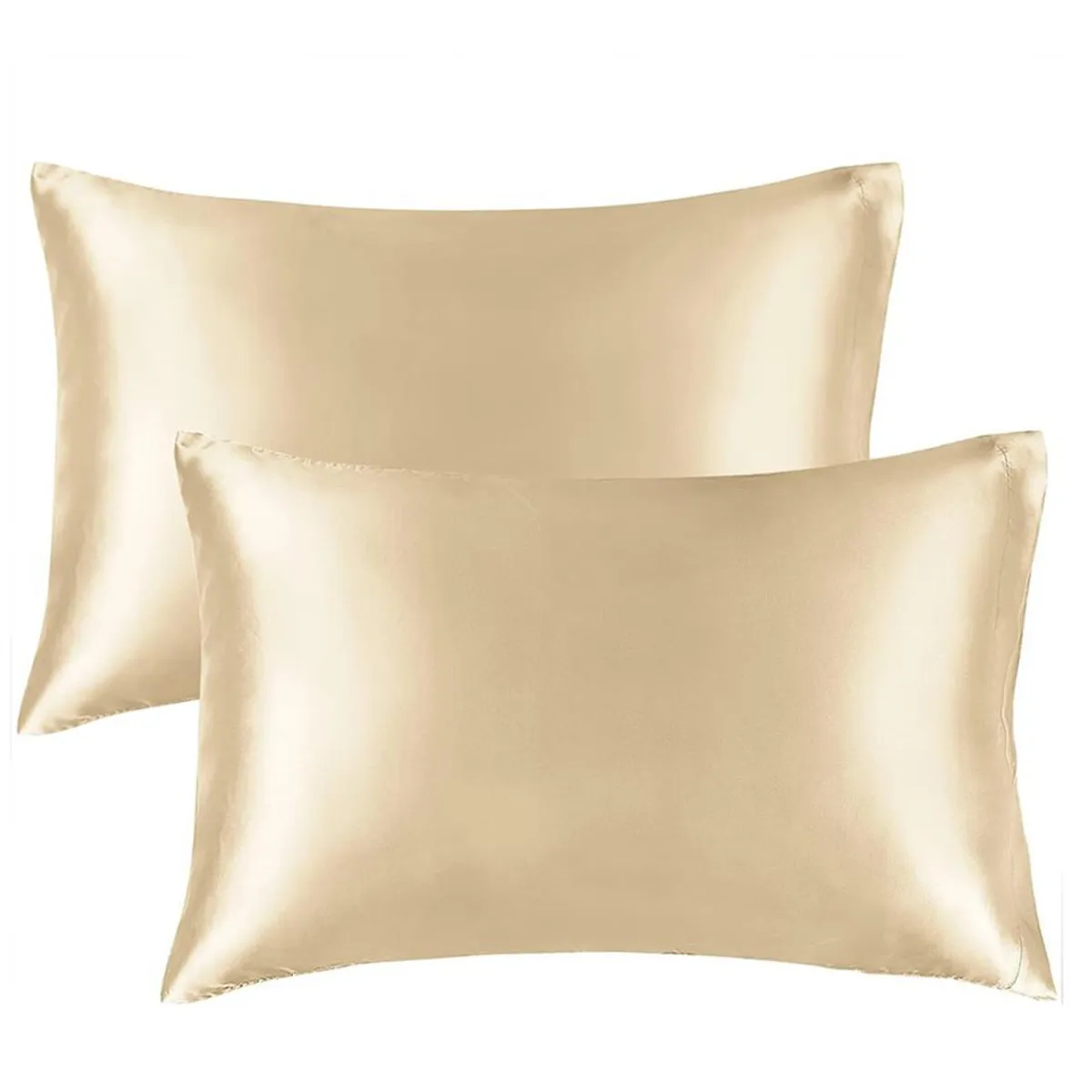 CASATUA - Funda Almohada Satin Seda Set X2 Unids - Dorado - 76x50