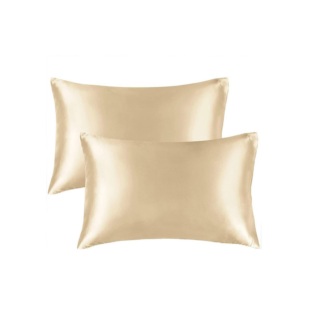 CASATUA - Funda Almohada Satin Seda Set X2 Unids - Dorado - 76x50