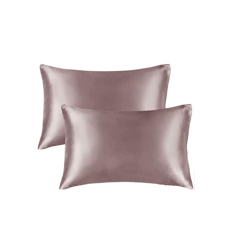 CASATUA - Funda Almohada Satin Seda Set X2 Unids - Rosa - 76x50