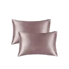 CASATUA - Funda Almohada Satin Seda Set X2 Unids - Rosa - 76x50