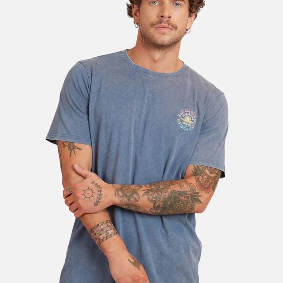 MAUI AND SONS - Polera Acid Sunset Sst Hombre Azul Maui And Sons