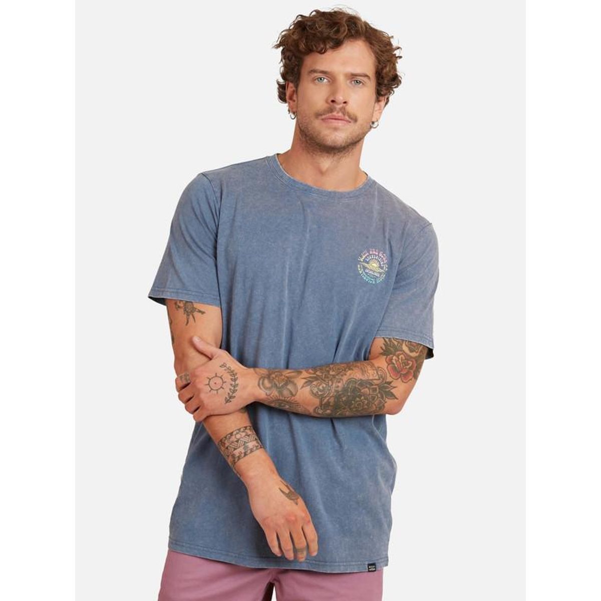 MAUI AND SONS - Polera Acid Sunset Sst Hombre Azul Maui And Sons