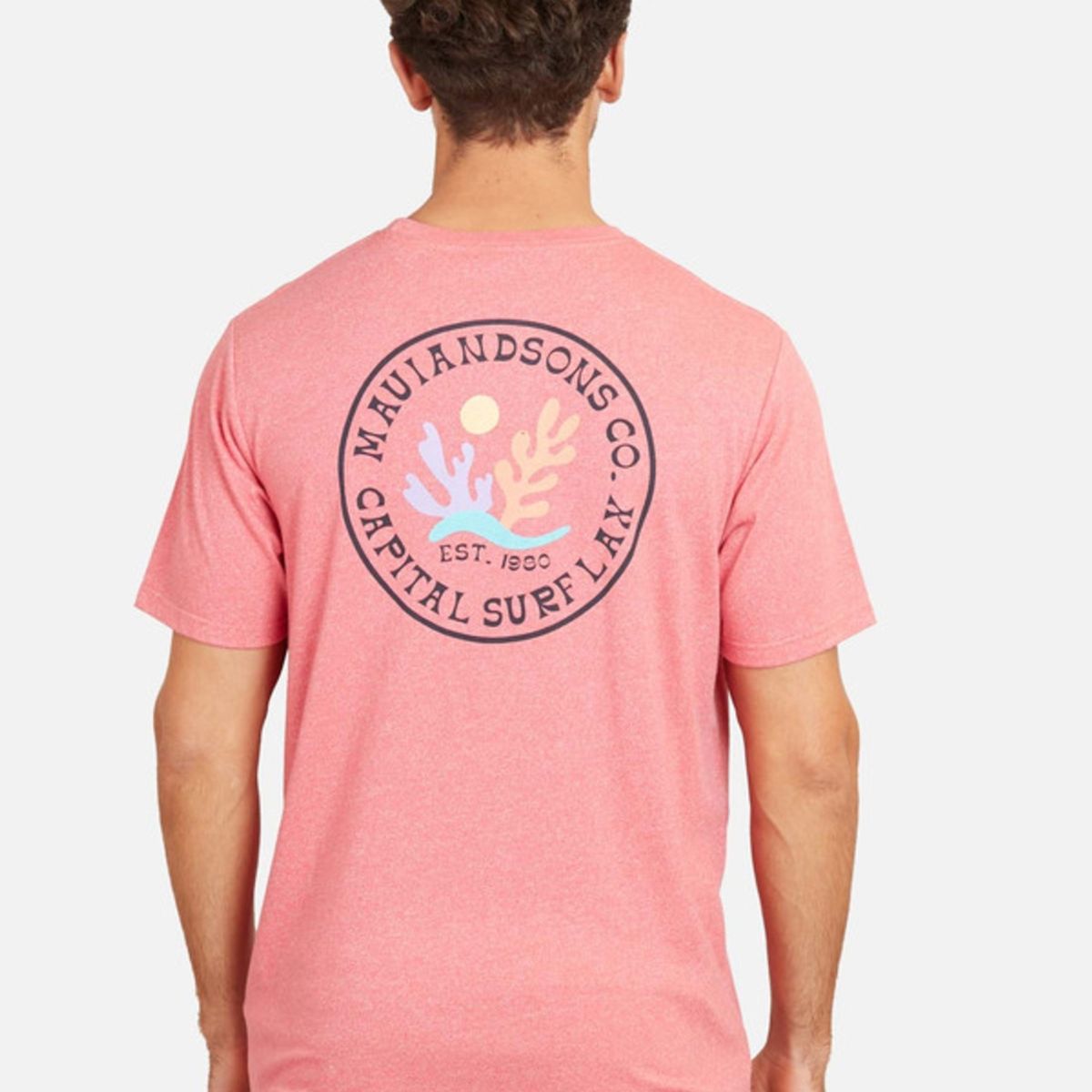 MAUI AND SONS - Polera Coral Papital Hombre Rosado Maui And Sons