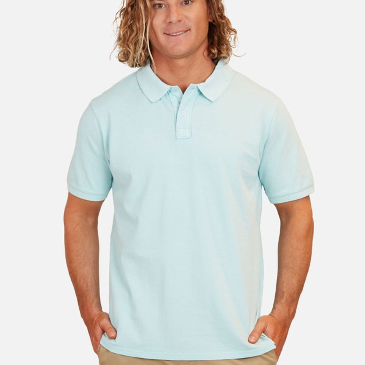 MAUI AND SONS - Polera Classic Pique Maui Hombre Celeste Maui And Sons