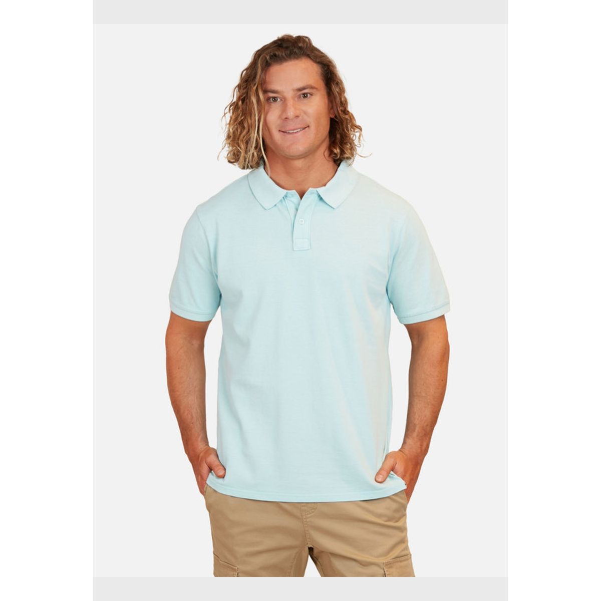 MAUI AND SONS - Polera Classic Pique Maui Hombre Celeste Maui And Sons