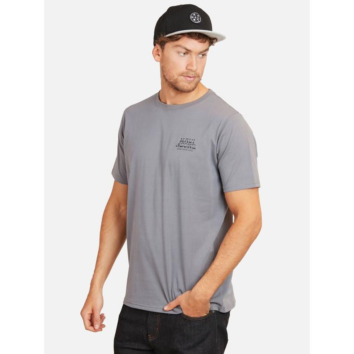 MAUI AND SONS - Polera Psicodelic World Hombre Gris Maui And Sons