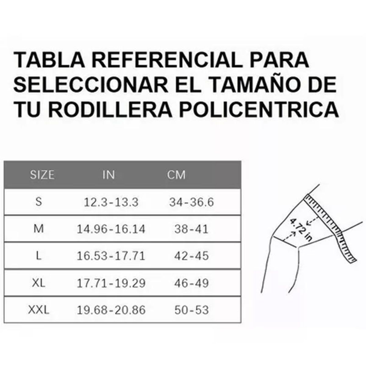 EVERSO - Rodillera Policéntrica Cbarras Laterales Aluminio Neopreno TALLA XXL