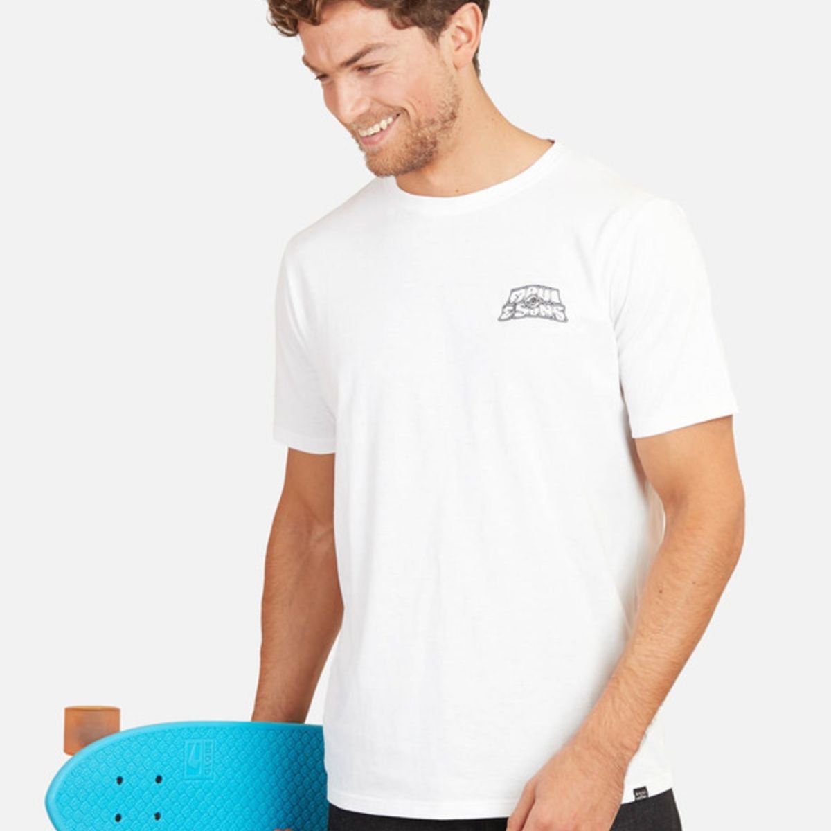 MAUI AND SONS - Polera Good Vibes Hombre Blanco Maui And Sons