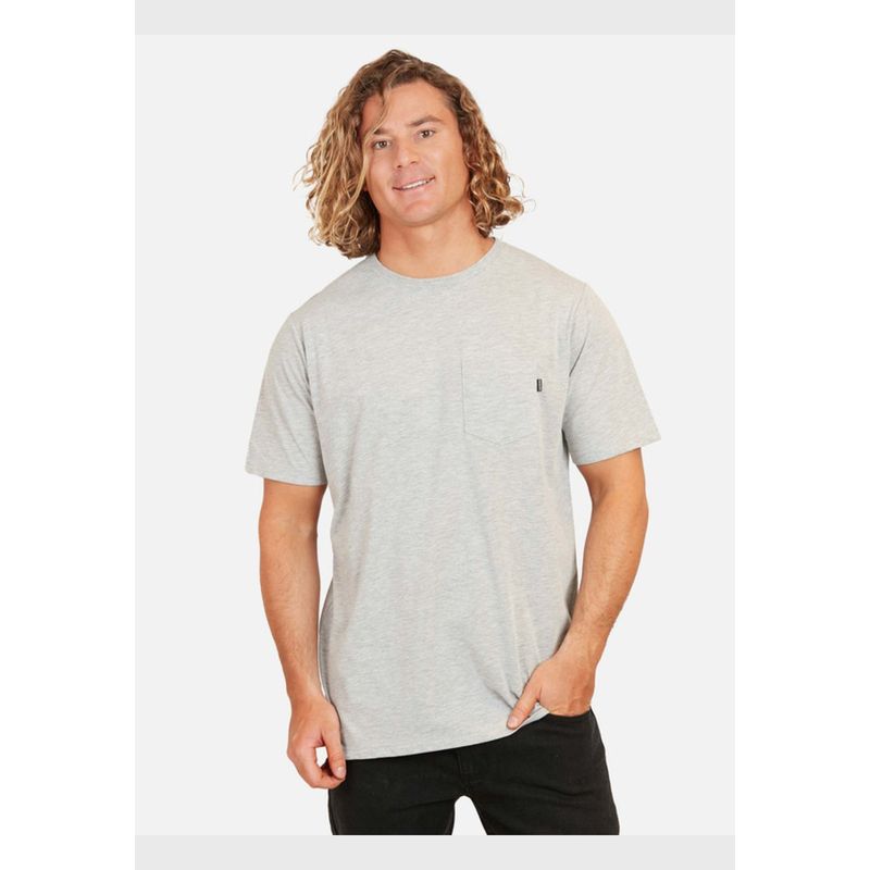 MAUI AND SONS - Polera Surf Pocket Basic Ss Tee Hombre Gris Maui And Sons