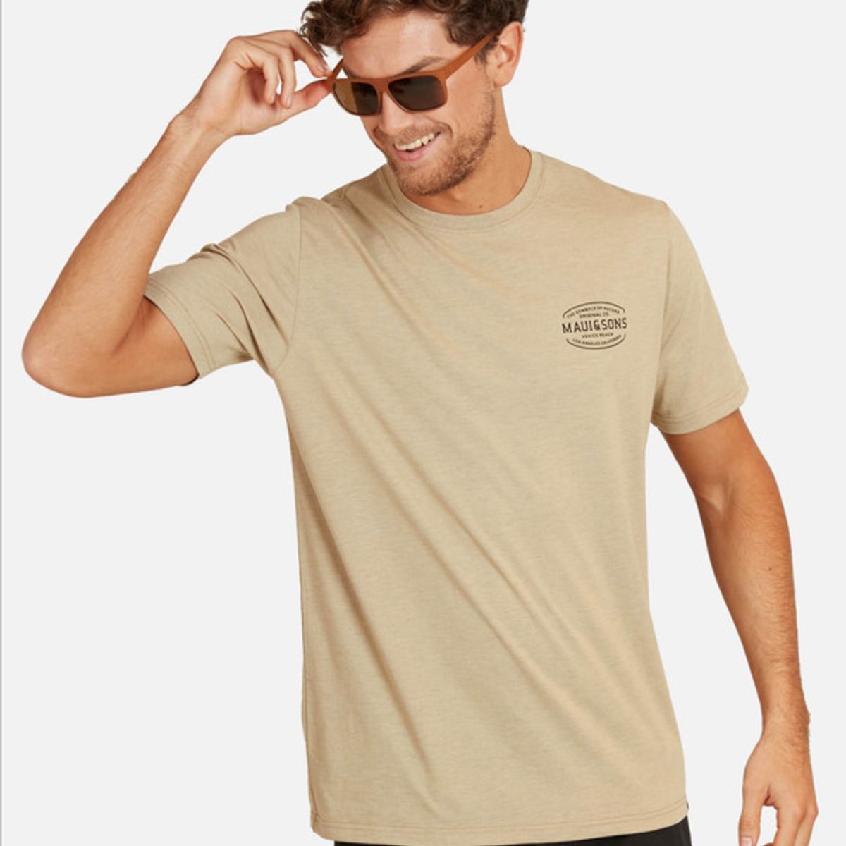 MAUI AND SONS - Polera Skull Pina B Hombre Khaki Maui And Sons