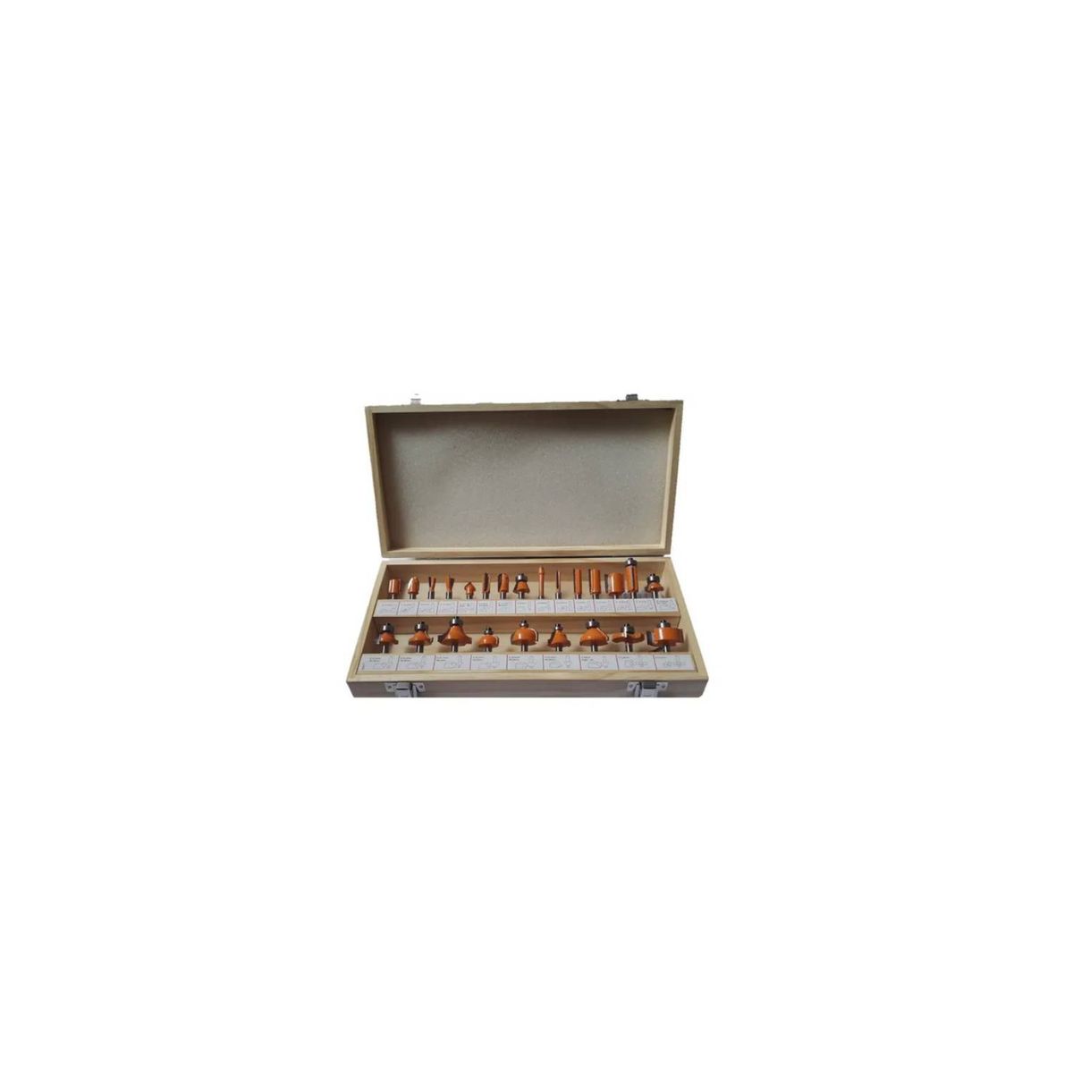 GENERICO - Kit Fresa 24 Pieza Madera 1/4 6.35mm Tupi Fresadora Crownman