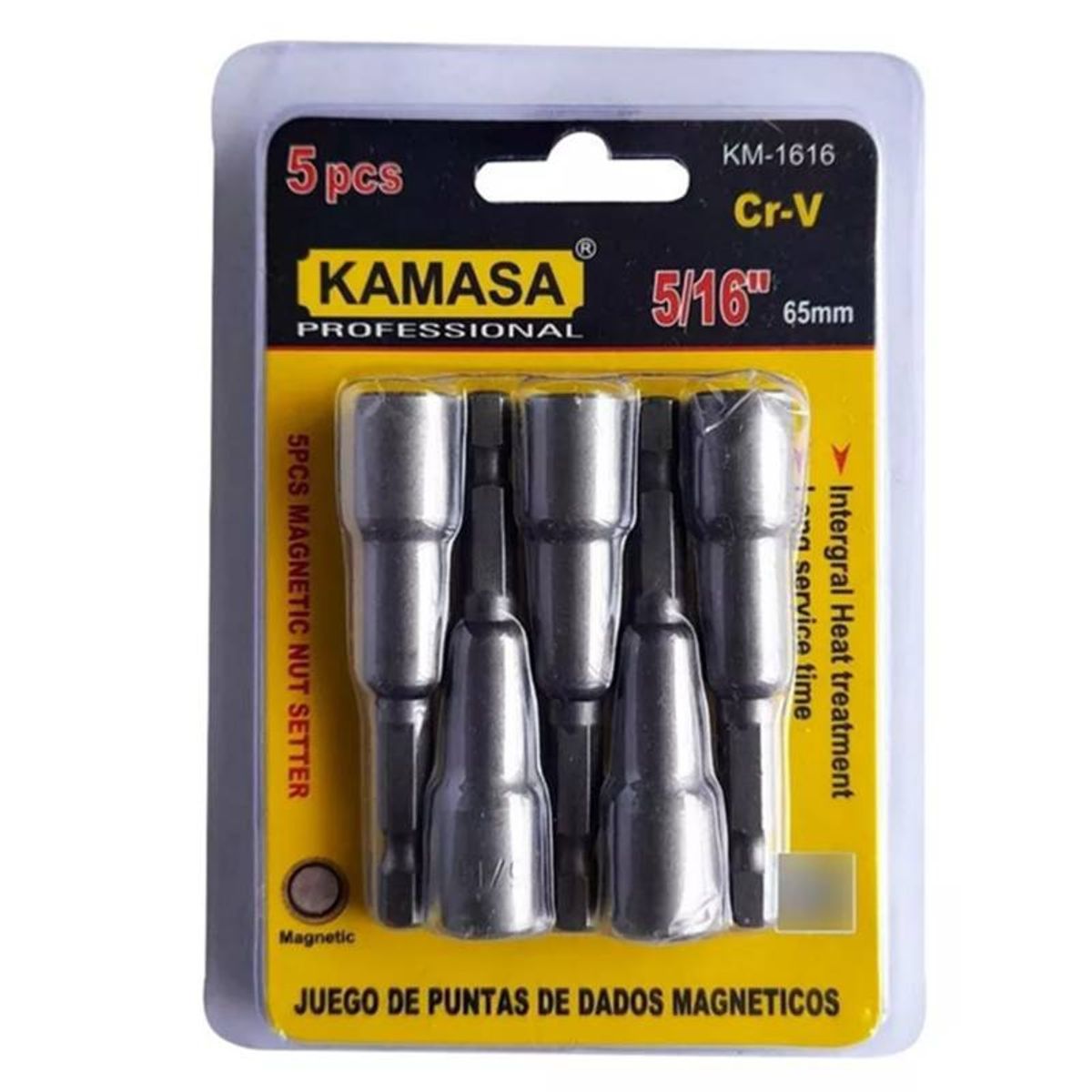 KAMASA - Juego De Adaptadores 5/16 Punta Magnetica 5 Piezas Kamasa
