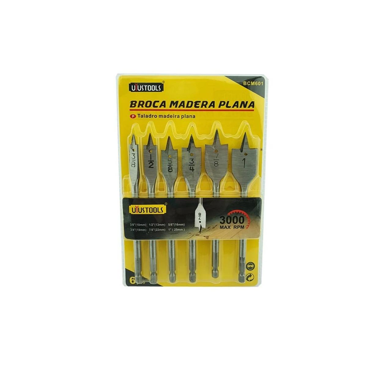 UYUSTOOL - Juego Set De Mecha De Madera Para Taladro 6 Pieza Uyustools