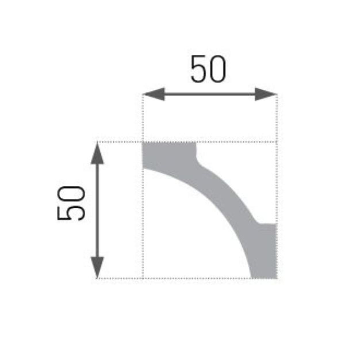 MARBET DESIGN - Caja de Cornisa E12 64 unds. 50x50mm x 2mts