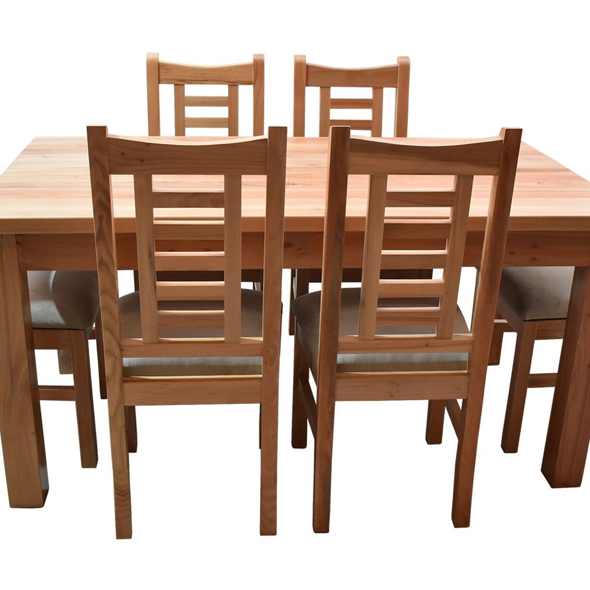 MUEBLES NATIVA - Comedor Nativo 90x160 6 Sillas Pucón Beige