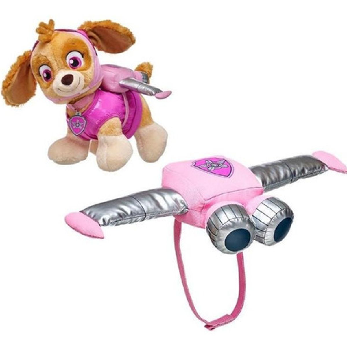 BUILD A BEAR - Mochila Build a Bear Skye Paw Patrol con alas plateadas
