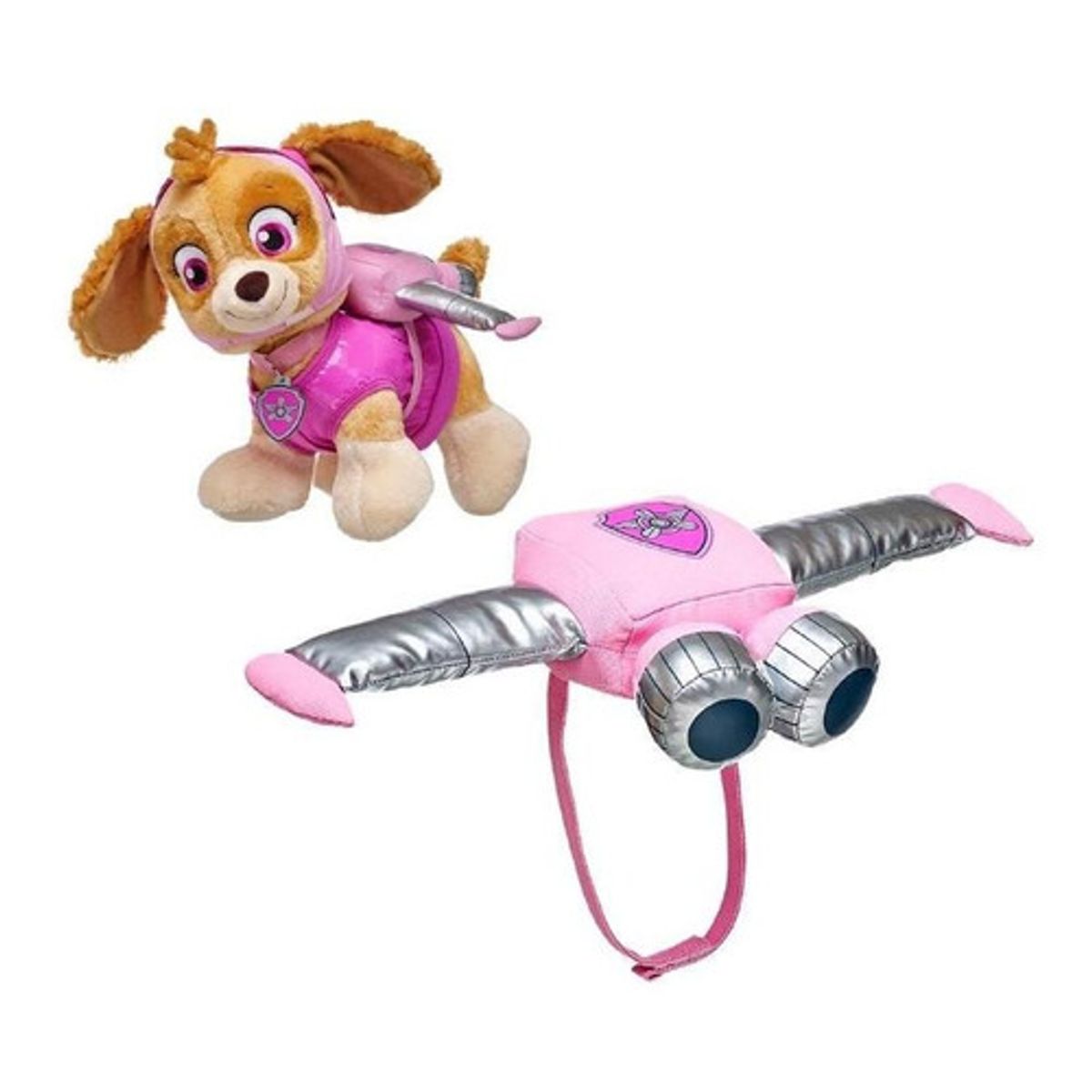 BUILD A BEAR - Mochila Build a Bear Skye Paw Patrol con alas plateadas