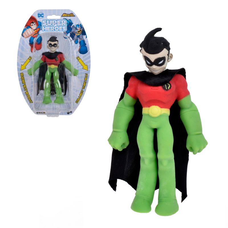 DC COMICS - Robin Figura Strech Elastica Monster Flex De 14 Cms