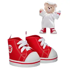 BUILD A BEAR - Zapatillas altas color rojo y blanco