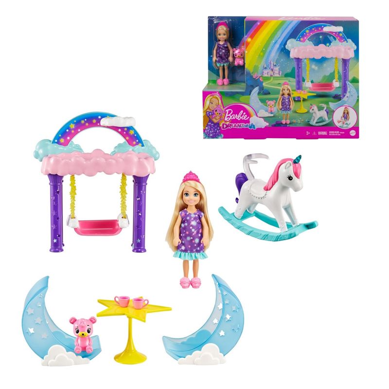 BARBIE - Barbie Dreamtopia Set De Juego Chelsea Mattel - Columpio Mag