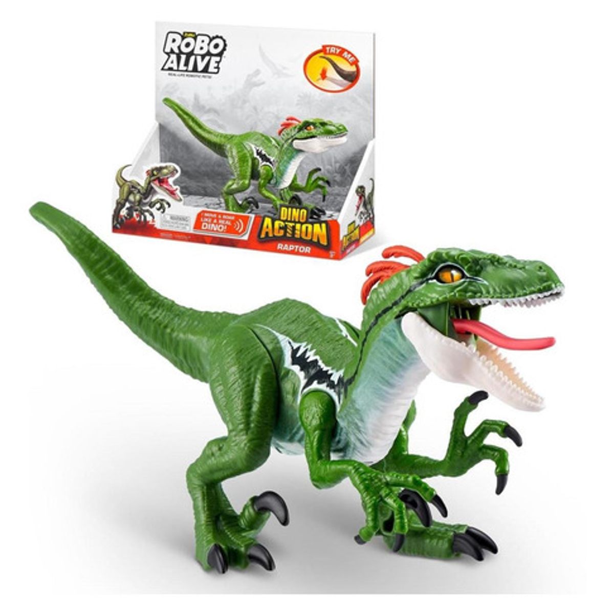 ANSALDO - Figura dinosaurio Raptor Robo Alive con sonidos y