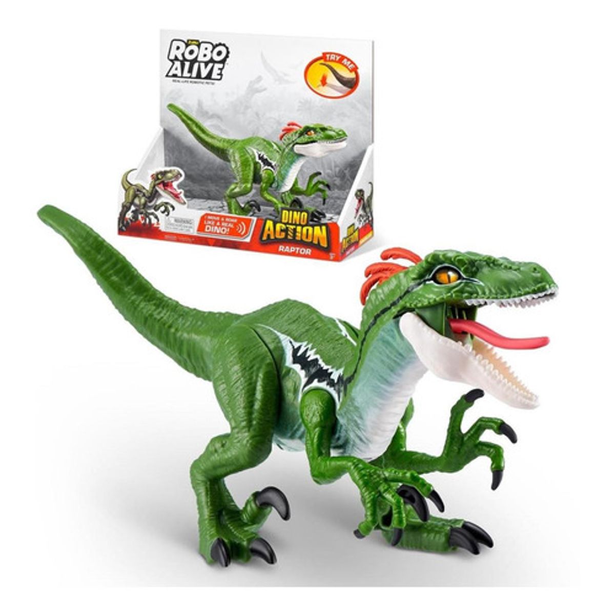 ANSALDO - Figura dinosaurio Raptor Robo Alive con sonidos y