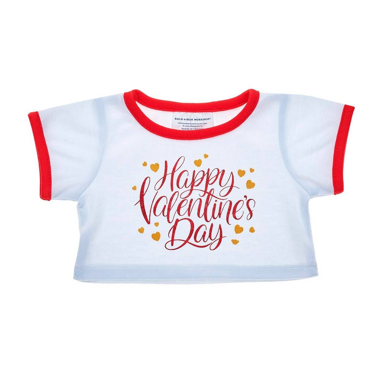 BUILD A BEAR - Polera Build a Bear San Valentín diseño brillante