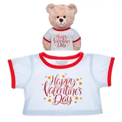BUILD A BEAR - Polera Blanca San Valentin