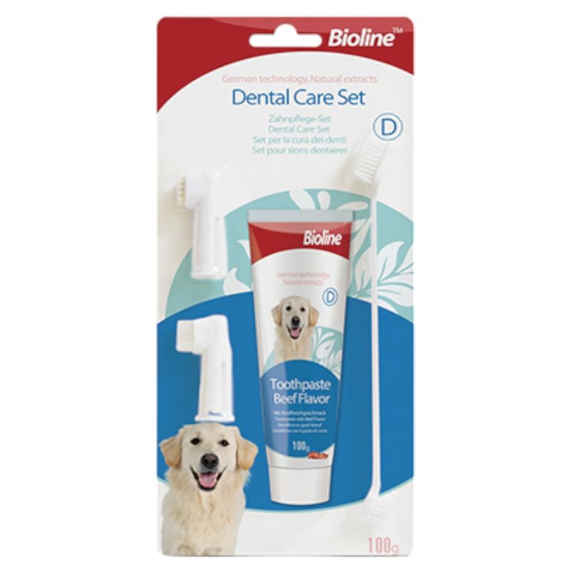 BIOLINE - Set de higiene dental para perros