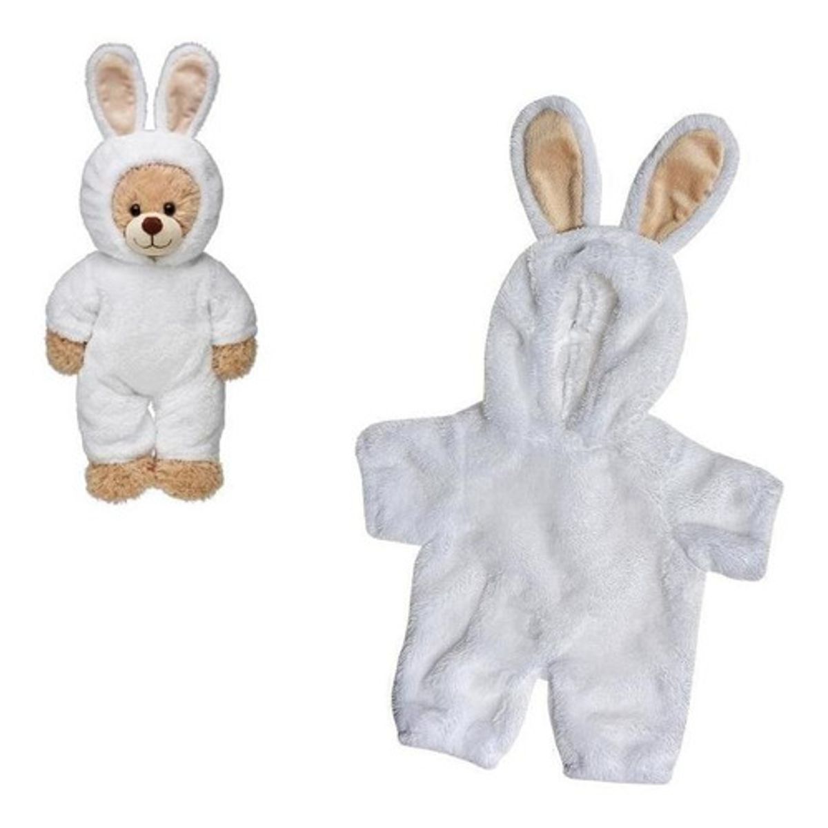 BUILD A BEAR - Disfraz conejo blanco Build a Bear peluche suave