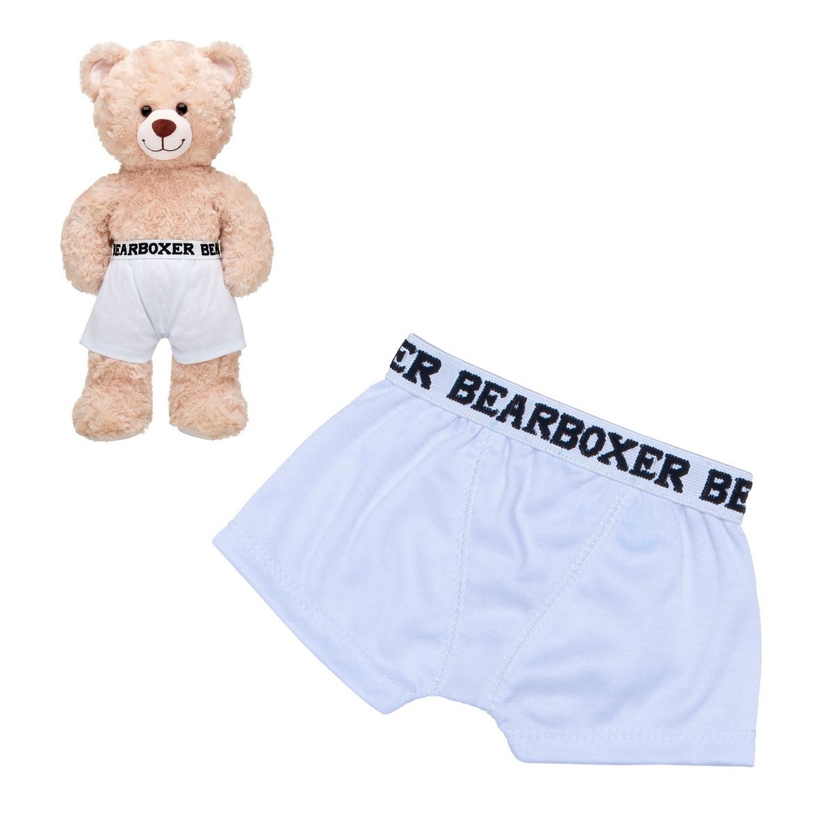 BUILD A BEAR - Bóxer blanco Build a Bear clásico para peluche