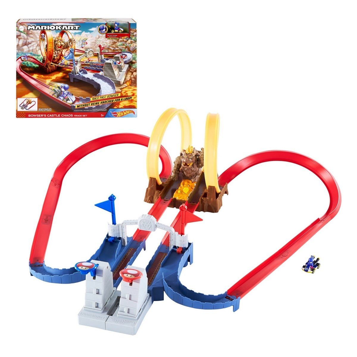 HOT WHEELS - Hot Wheels Mario Kart Pista Castillo De Bowser Mattel